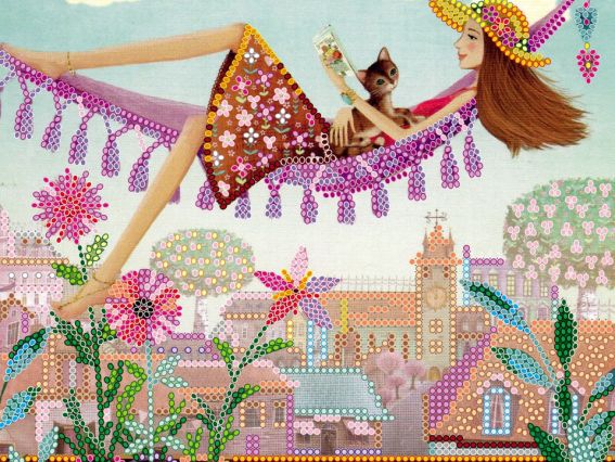 Схема (рисунок) на холсте С видом на крыши  АС-540, Абрис Арт Схема (рисунок) на холсте С видом на крыши  АС-540, Абрис Арт