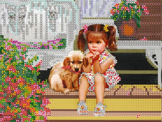 Схема (рисунок) на холсте На крылечке, АС-077, Абрис Арт Схема (рисунок) на холсте На крылечке, АС-077, Абрис Арт