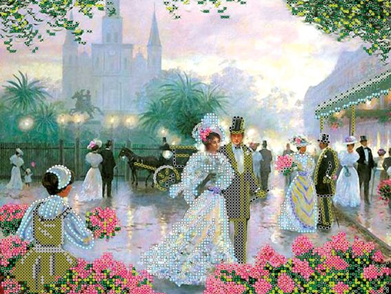 Схема (рисунок) на холсте Парижский вечер, АС-151, Абрис Арт Схема (рисунок) на холсте Парижский вечер, АС-151, Абрис Арт