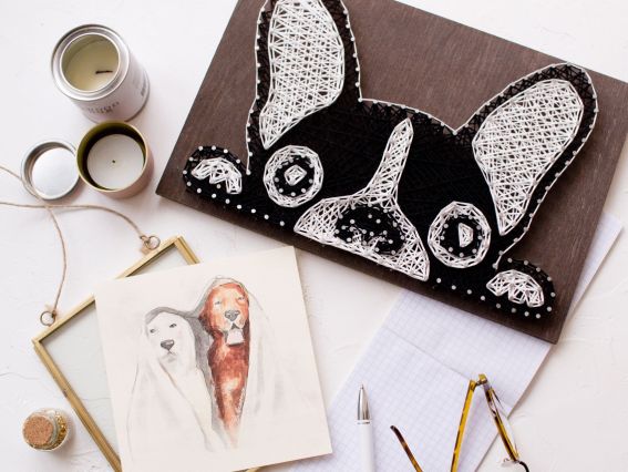 ABC-010 Французьский бульдог Абріс Арт стрінг-арт набір для творчості