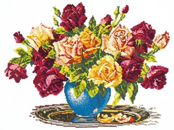 Вышивка Розы, 40-10, Чудесная Игла Вышивка Розы, 40-10, Чудесная Игла