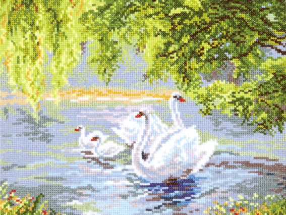 Вишивка Лебеді, 44-02, Чудова голка Вишивка Лебеді, 44-02, Чудова голка