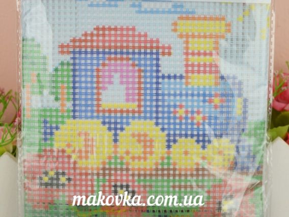 X-2001, Паротяжка Bambini  набір для вишивання 15х15 см з пряжею