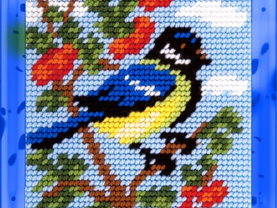 Bambini X 2006 Синичка, набор для вишивання с пряжей Bambini X 2006 Синичка, набор для вишивання с пряжей