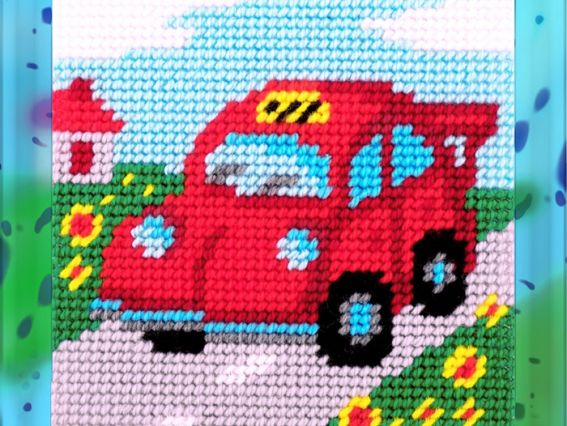 Bambini X 2017 Такси, набор для вишивання с пряжей Bambini X 2017 Такси, набор для вишивання с пряжей