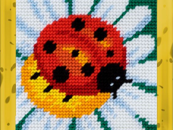 Bambini X 2027 Божа корівка, набір для вишивання з пряжею Bambini X 2027 Божа корівка, набір для вишивання з пряжею