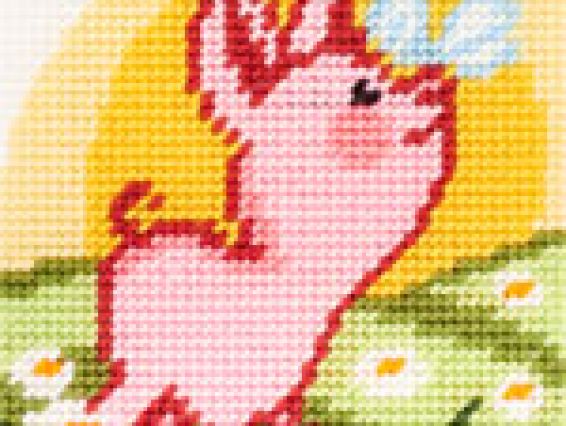 Bambini X 2040 Пятачок, набор для вишивання с пряжей Bambini X 2040 Пятачок, набор для вишивання с пряжей