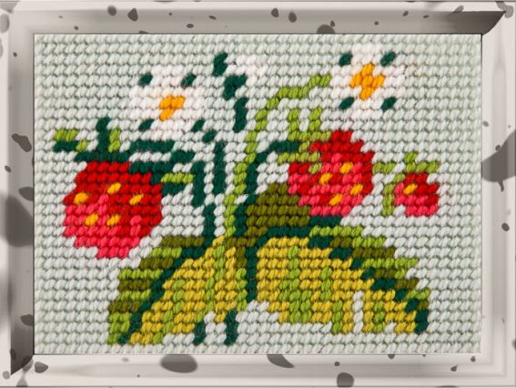 Bambini X-2124 Земляника, набор для вишивання с пряжей Bambini X-2124 Земляника, набор для вишивання с пряжей