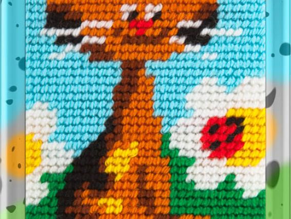 Bambini X-2147 Кіт-вчений, набір для вишивання з пряжею Bambini X-2147 Кіт-вчений, набір для вишивання з пряжею