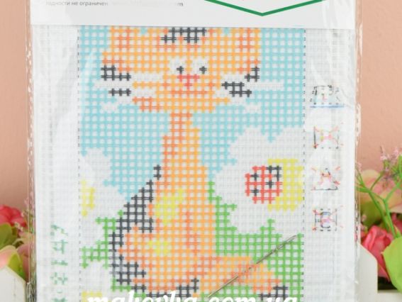 Кіт-учений X-2147 Bambini , набір для вишивання з пряжею розмір 10х14 см