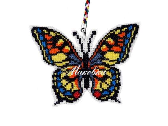 Набор для вышивки брелока Бабочка В-309, Biscornu Набор для вышивки брелока Бабочка В-309, Biscornu