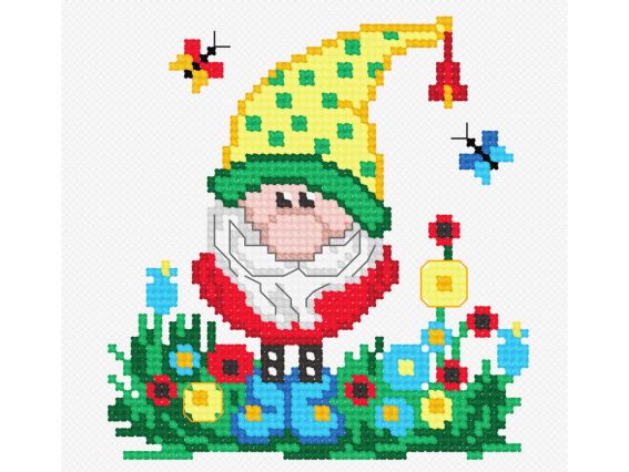 Времена года. Веселый гном N1713 Чарівниця вышивка крестом