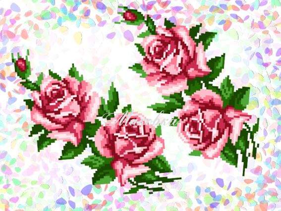 Флизелин водорастворимый с рисунком Розы (2), 20х30 см, К 202 Confetti Флизелин водорастворимый с рисунком Розы (2), 20х30 см, К 202 Confetti