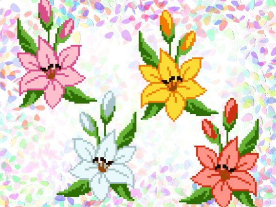 Флизелин водорастворимый с рисунком Лилии (4 фраг.) с рис.20х30см, К 204 Confetti Флизелин водорастворимый с рисунком Лилии (4 фраг.) с рис.20х30см, К 204 Confetti