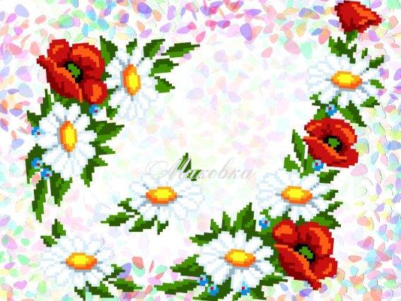 Флизелин водорастворимый с рисунком Букет с ромашками, 20х30 см, К 230 Confetti Флизелин водорастворимый с рисунком Букет с ромашками, 20х30 см, К 230 Confetti