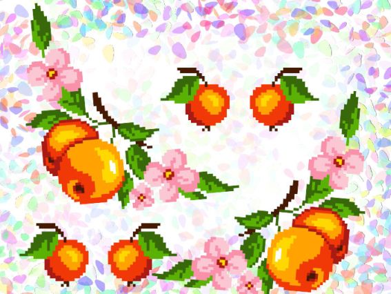 Флизелин водорастворимый с рисунком Яблоки (6 фраг.) 20х30см, К 238 Confetti Флизелин водорастворимый с рисунком Яблоки (6 фраг.) 20х30см, К 238 Confetti