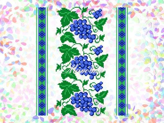 Флизелин водорастворимый с рисунком Виноград, 20х30 см, К 257 Confetti Флизелин водорастворимый с рисунком Виноград, 20х30 см, К 257 Confetti