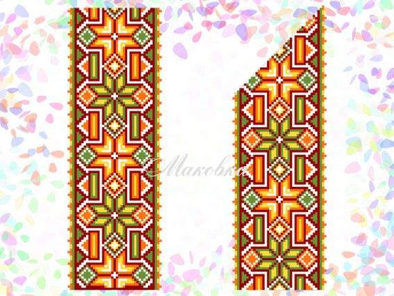 Флизелин водорастворимый с рисунком Гуцульский орнамент, 20х30 см, К 267 Confetti