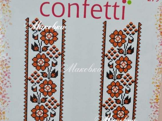 Флизелин водорастворимый клеевой Червона клумба (2 фраг.) 20х30 см, К 279 Confetti