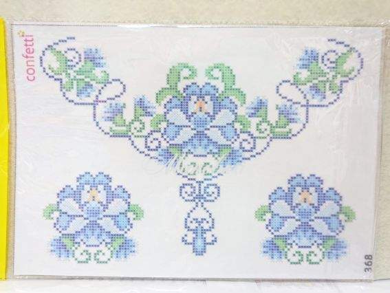 Флізелін водорозчинний К368 Квіткові візерунки Confetti пришивний  Флізелін водорозчинний К368 Квіткові візерунки Confetti пришивний 