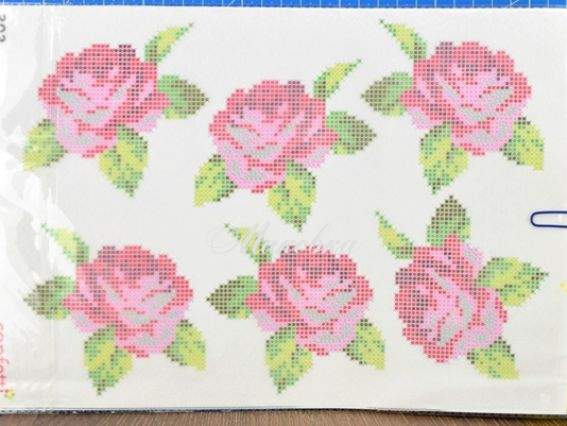 Флізелін водорозчинний К-303 Букет троянд, Confetti водорозчинний з малюнком  Флізелін водорозчинний К-303 Букет троянд, Confetti водорозчинний з малюнком 