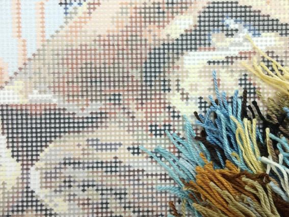 Набір для вишивання Подушка напівхрестиком V-161 Леопард, Чарівниця, 