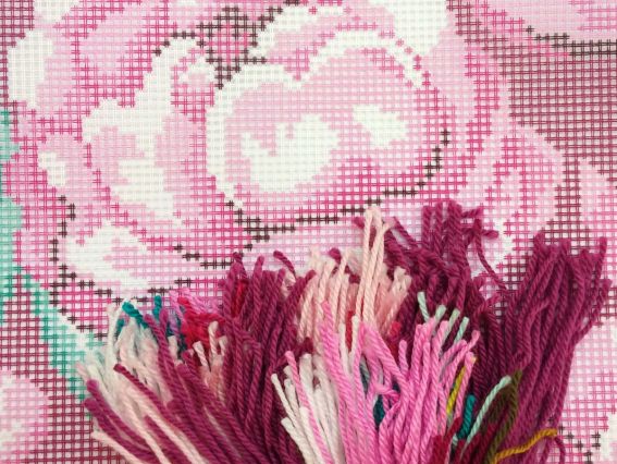 Набір для вишивання подушки напівхрестиком 40х40 см V-174 Півонія - Чарівниця