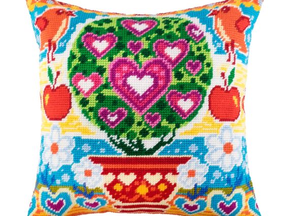 Подушка полу-крестиком Дерево любви, V-181, Чарівниця, набор для вышивания