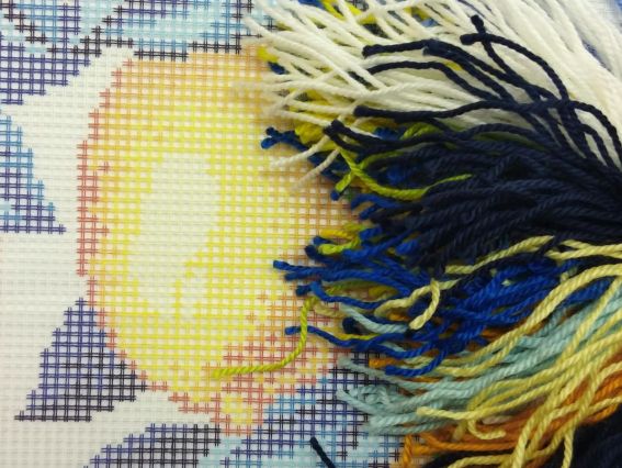 Набір для вишивання Подушка напівхрестиком 40х40см V-193 Лимони, Чарівниця