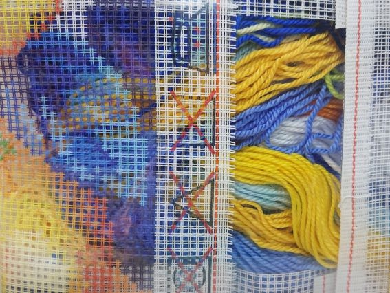 Набір для вишивання Подушка напівхрестиком 40х40см V-193 Лимони, Чарівниця