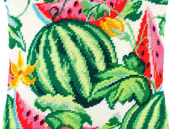 Набір для вишивання Подушка напів-хрестиком V-283  Кавуни, Чарівниця