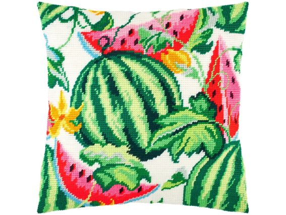 Подушка полу-крестиком V-283 Арбузы, Чарівниця, набор для вышивания