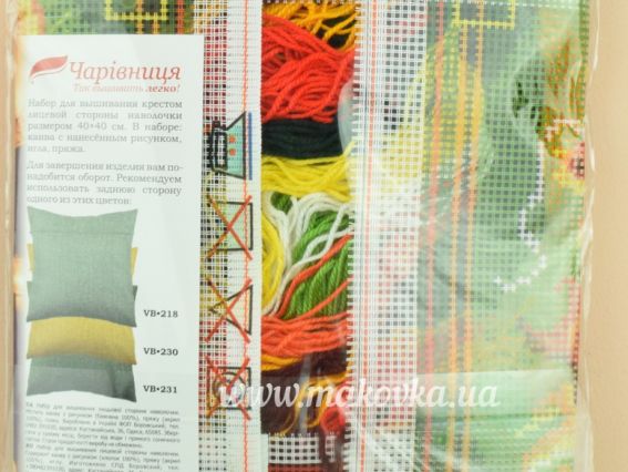 Набор для вышивания подушки полу-крестиком V-291 Китайский дракон , Чарівниця 