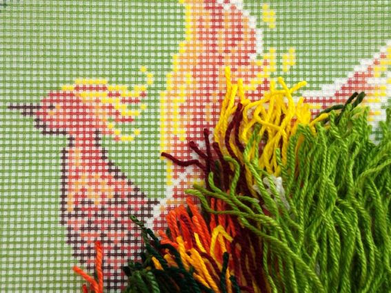 Набір для вишивання Подушка напівхрестиком 40х40см V-292 Китайський птах Чарівниця