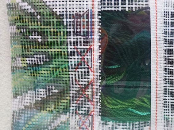 Набір для вишивання Подушка напівхрестиком 40х40см V-324 Тропічне листя, Чарівниця