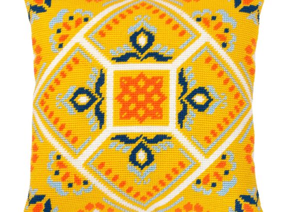 Набір для вишивання подушки напівхрестиком 40х40 см V537 Сонячний ранок - Чарівниця