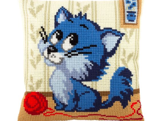 Подушка хрестиком Маленький котик, Z-71 Чарівниця Подушка хрестиком Маленький котик, Z-71 Чарівниця