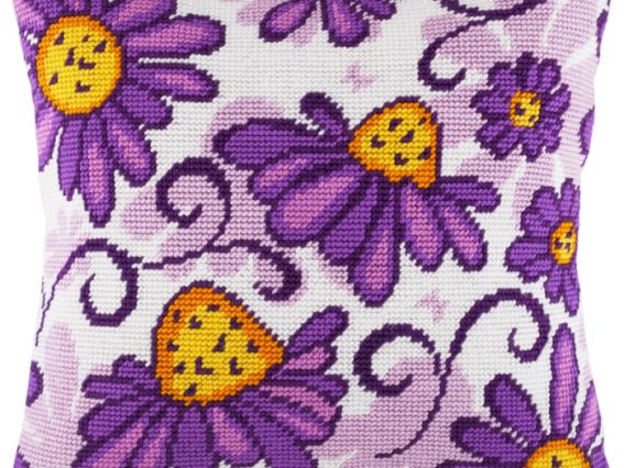 Набір для вишивання подушки напів-хрестиком Ехінацея, V-121, ТМ Чарівниця