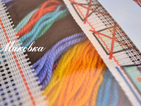 Маки и ромашки, V-51, Чарівниця Набор для вышивания подушки полу-крестиком