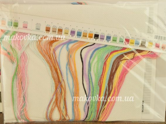 Набір для вышивання хрестом 03729 Полка з іграшками (Дитяча метрика) Toy Shelf Birth Record,  DIMENSIONS