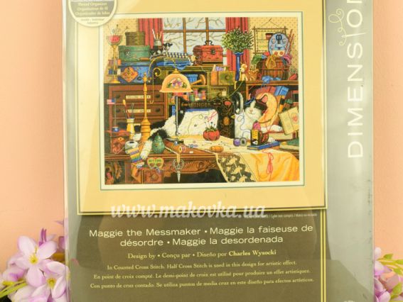Набір для вишивання хрестиком 03884 Меггі-рукодільниця Maggie the Mess DIMENSIONS 