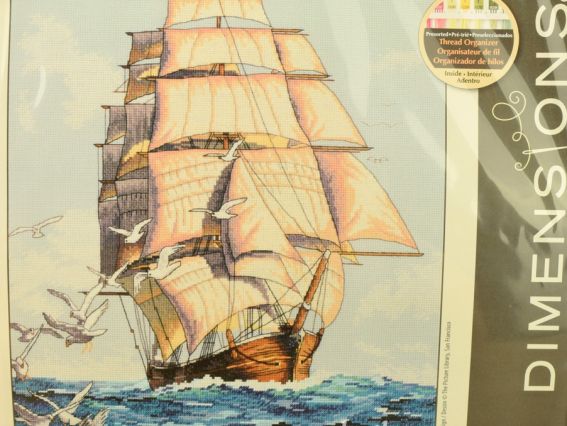 03886 Clipper Ship Voyage Морська подорож, вишивка нитками DIMENSIONS 03886 Clipper Ship Voyage Морська подорож, вишивка нитками DIMENSIONS