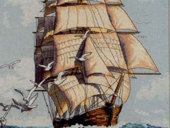 Набір для вишивання хрестиком 03886 Морська подорож/Clipper Ship Voyage DIMENSIONS