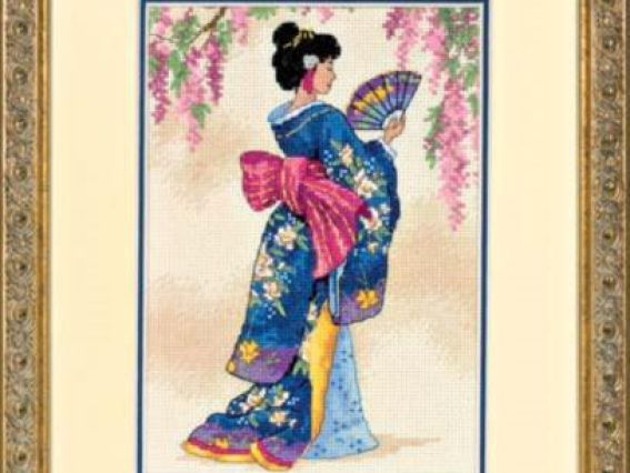 Набір для вишивання хрестиком 6953 Елегантна гейша Elegant Geisha, DIMENSIONS