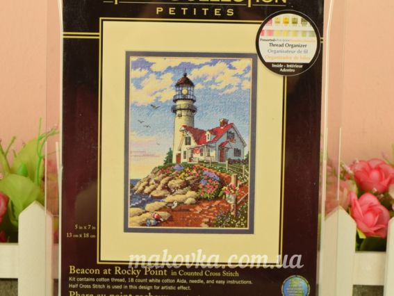 Набір для вишивання хрестом 06958 Маяк Beacon at Rocky Point DIMENSIONS