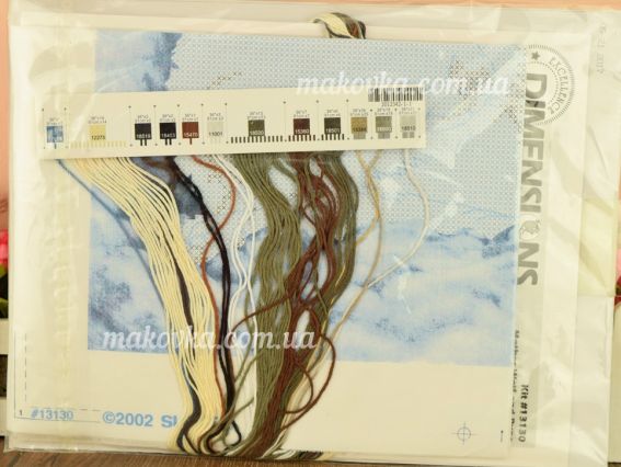 Набор для вышивания крестиком 13130 Mother Wolf and Pups  Волчица и волчата, DIMENSIONS