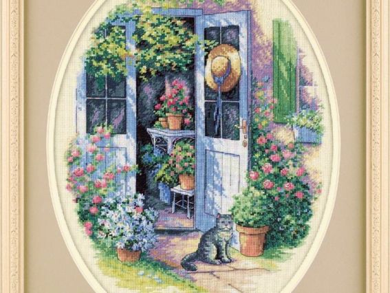 Набір для вишивання хрестиком 35124 Garden Door, DIMENSIONS Садові двері 