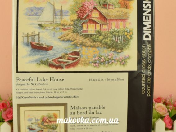 Набір для вишивання хрестиком 35230 Peaceful Lake House DIMENSIONS Спокійний будинок біля озера 
