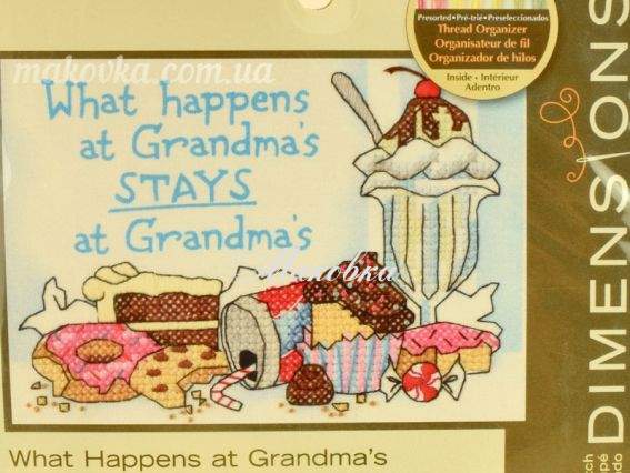 65033 What Happens at Grandma's , Что происходит у бабушки?, - вышивка нитками DIMENSIONS