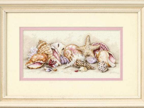 Набор для вышивания крестиком 65035 Морські скарби/Seashell Treasures DIMENSIONS